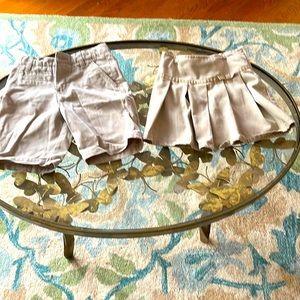 Girls uniform  skort and shorts.
